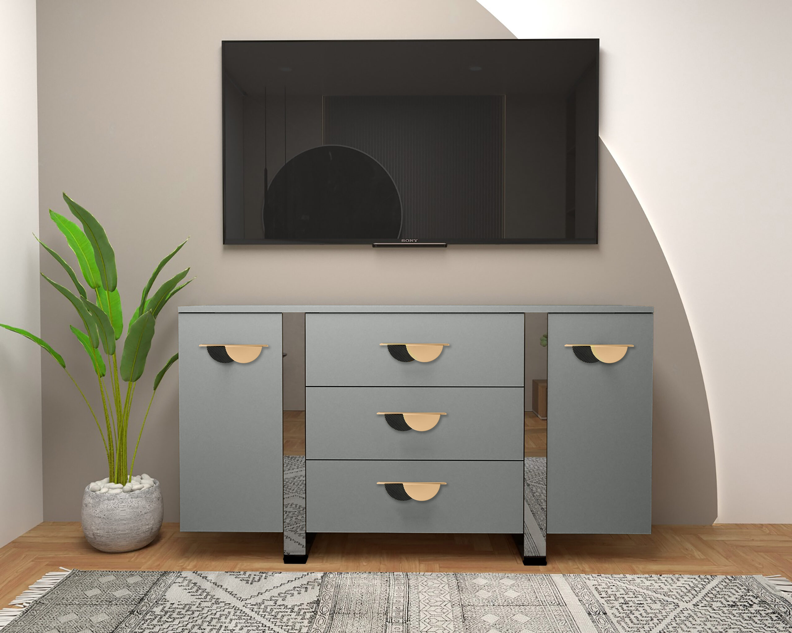 comoda-praga-150-gri Comoda Praga 150 - imagine 1