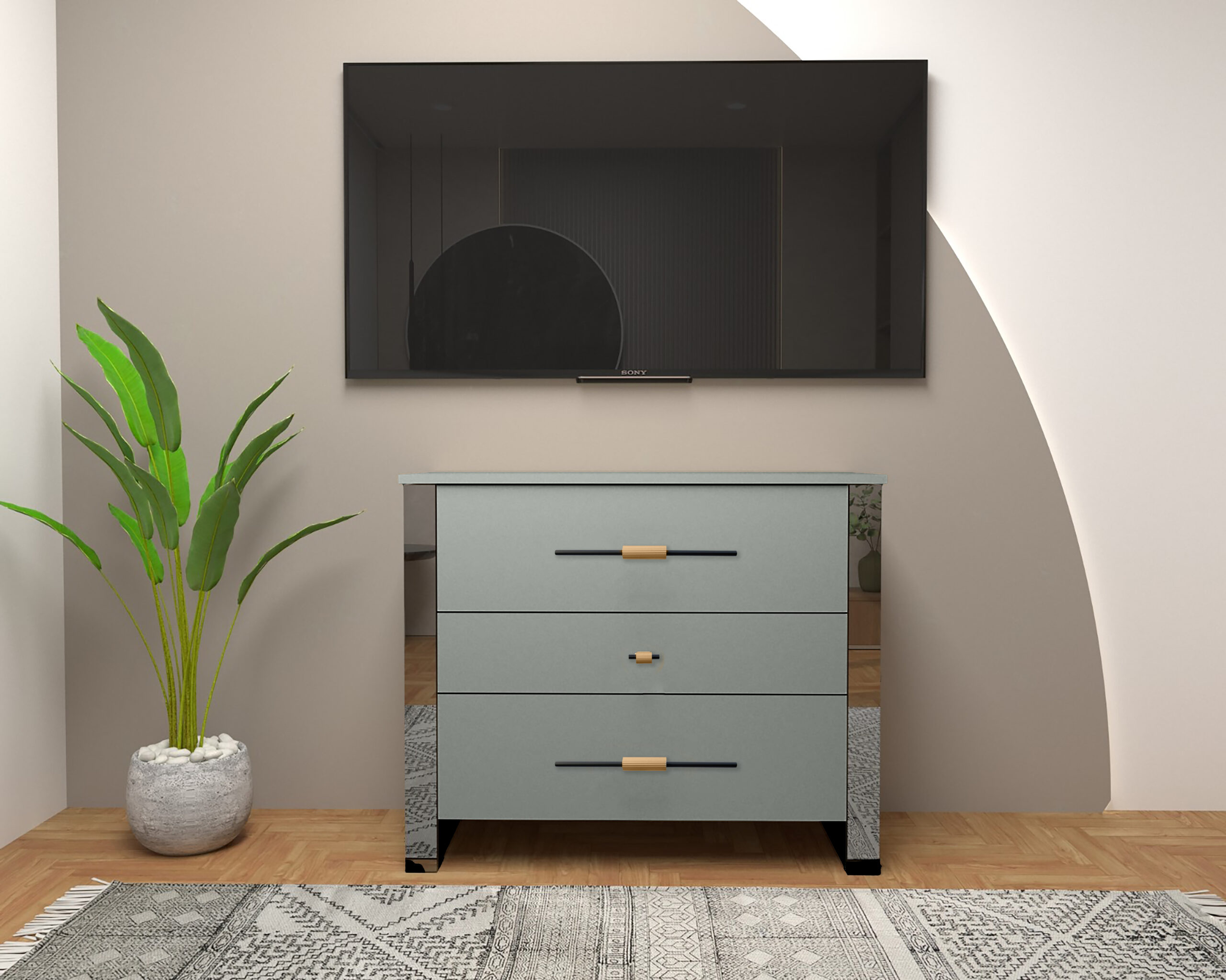 comoda-sany-100-gri Comoda Sany 100 - imagine 1