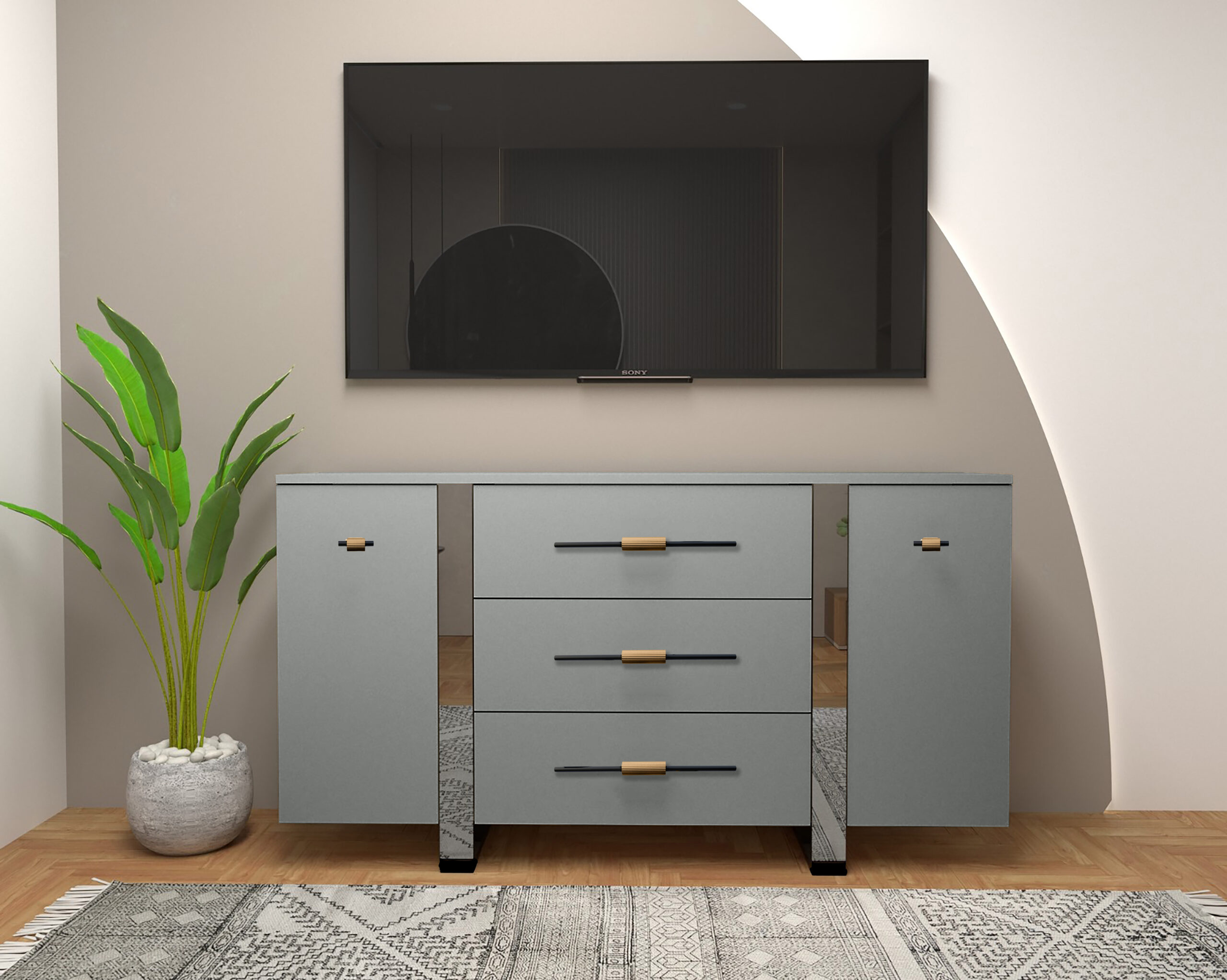 comoda-sany-150-gri Comoda Sany 150 - imagine 1
